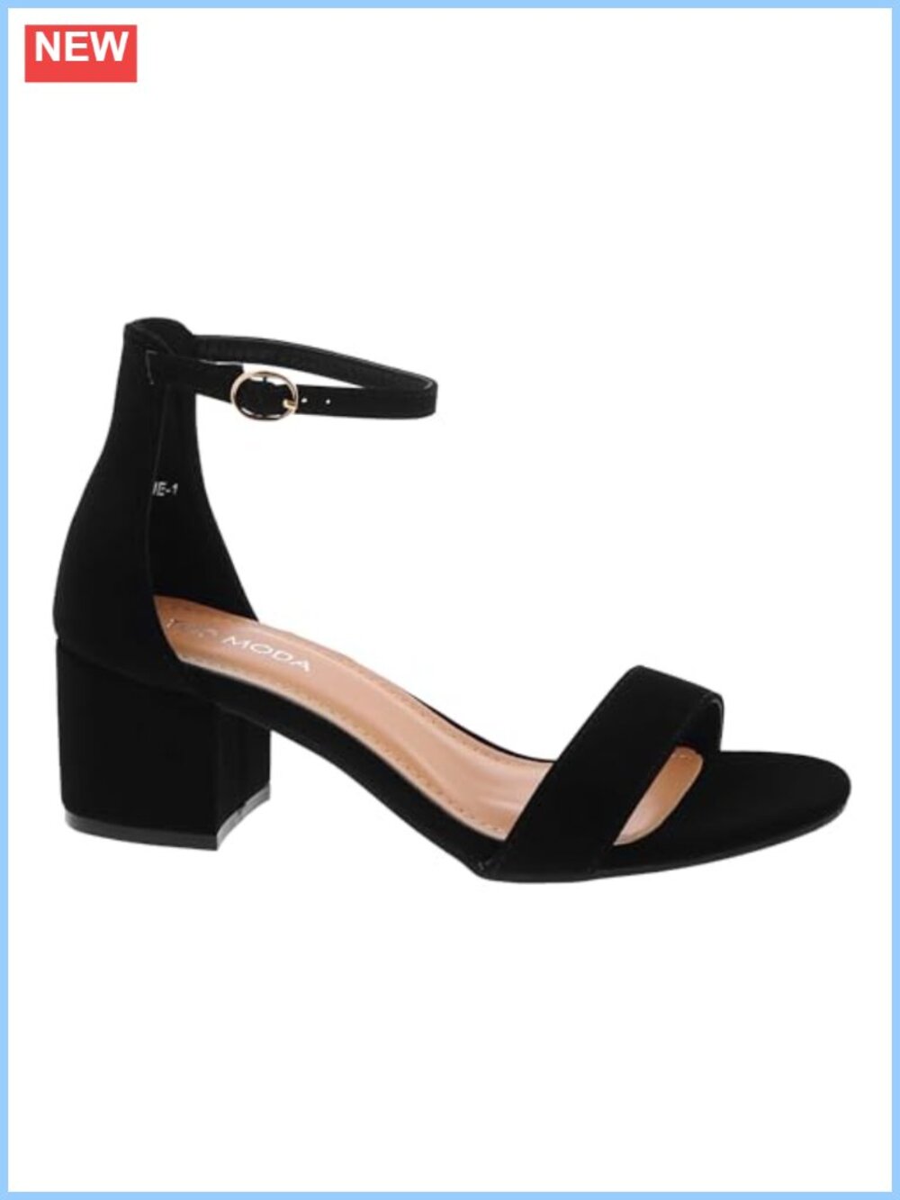 Faux Nubuck Ankle Strap Block Heel Sandals Non-slip Wedding Party Shoes